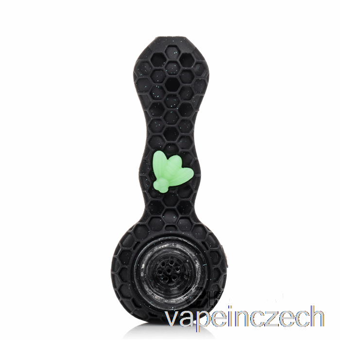 Stratus Bee Silikonová Lžička Lesklý Panter (třpytivá černá / Uv Zelená Včelka) Vape Pero